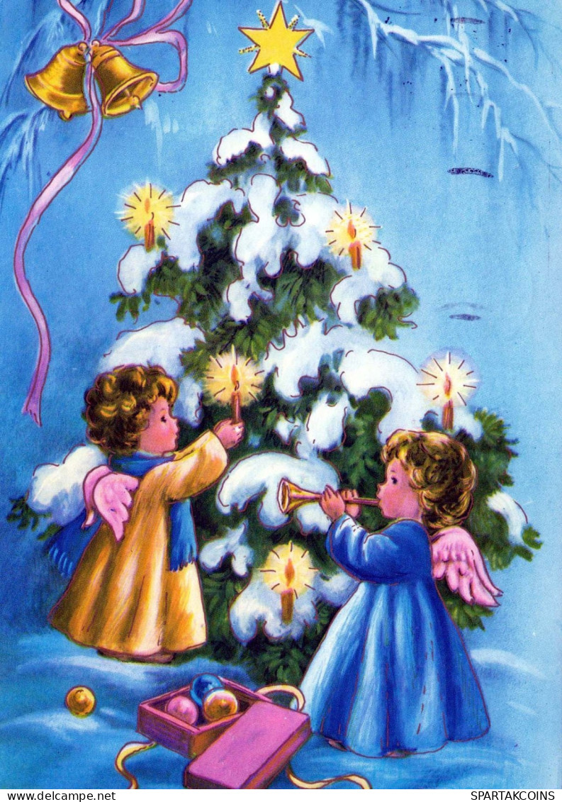 ANGE Noël Vintage Carte Postale CPSM #PBP415.FR - Angels
