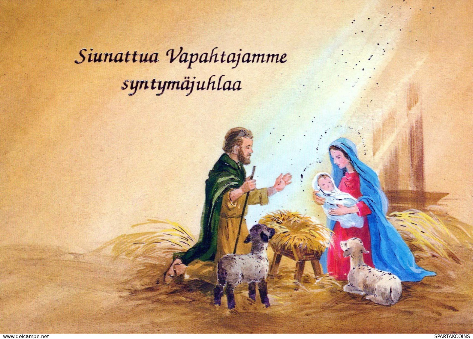 Vierge Marie Madone Bébé JÉSUS Noël Religion Vintage Carte Postale CPSM #PBP737.FR - Vierge Marie & Madones