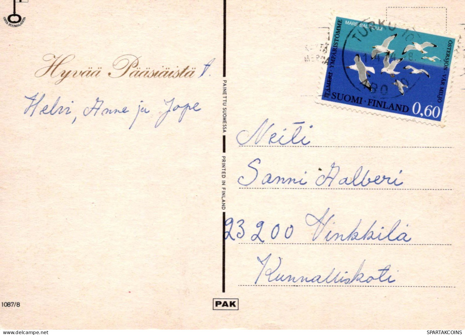 PÂQUES POULET ŒUF Vintage Carte Postale CPSM #PBP108.FR - Easter