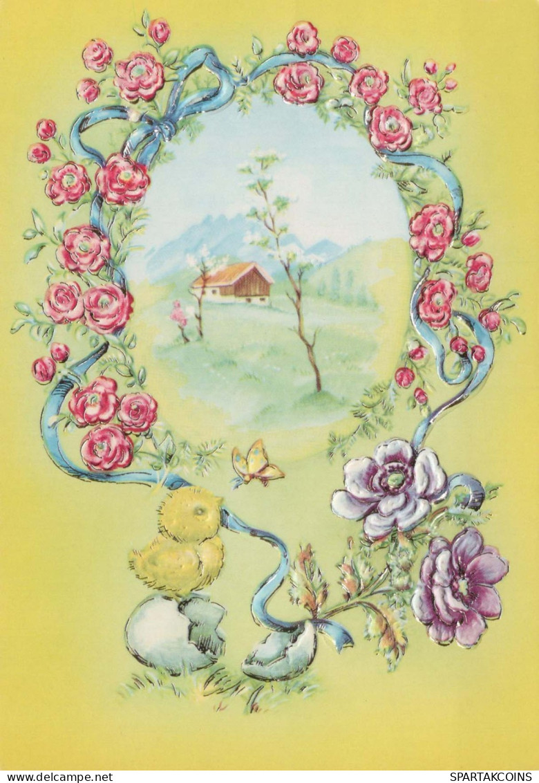 PÂQUES POULET Vintage Carte Postale CPSM #PBO981.FR - Easter