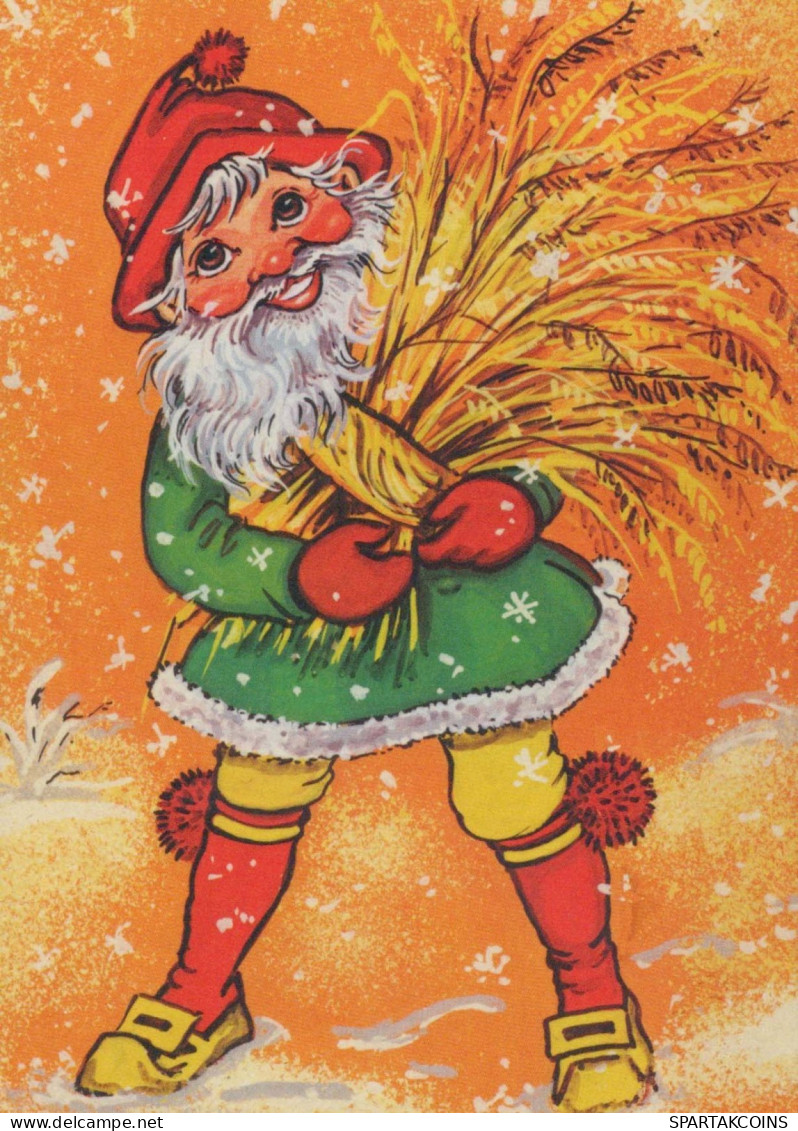 PÈRE NOËL Bonne Année Noël Vintage Carte Postale CPSM #PBL176.FR - Santa Claus