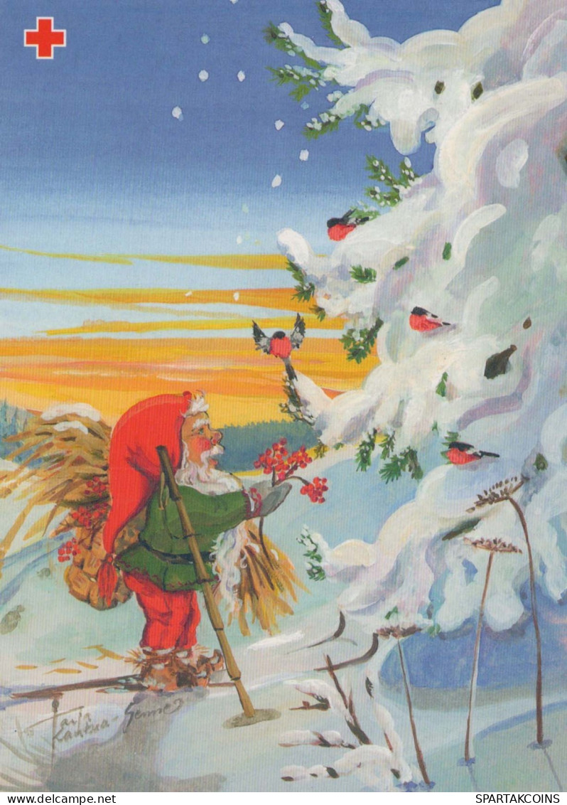 PÈRE NOËL Bonne Année Noël Vintage Carte Postale CPSM #PBL105.FR - Santa Claus