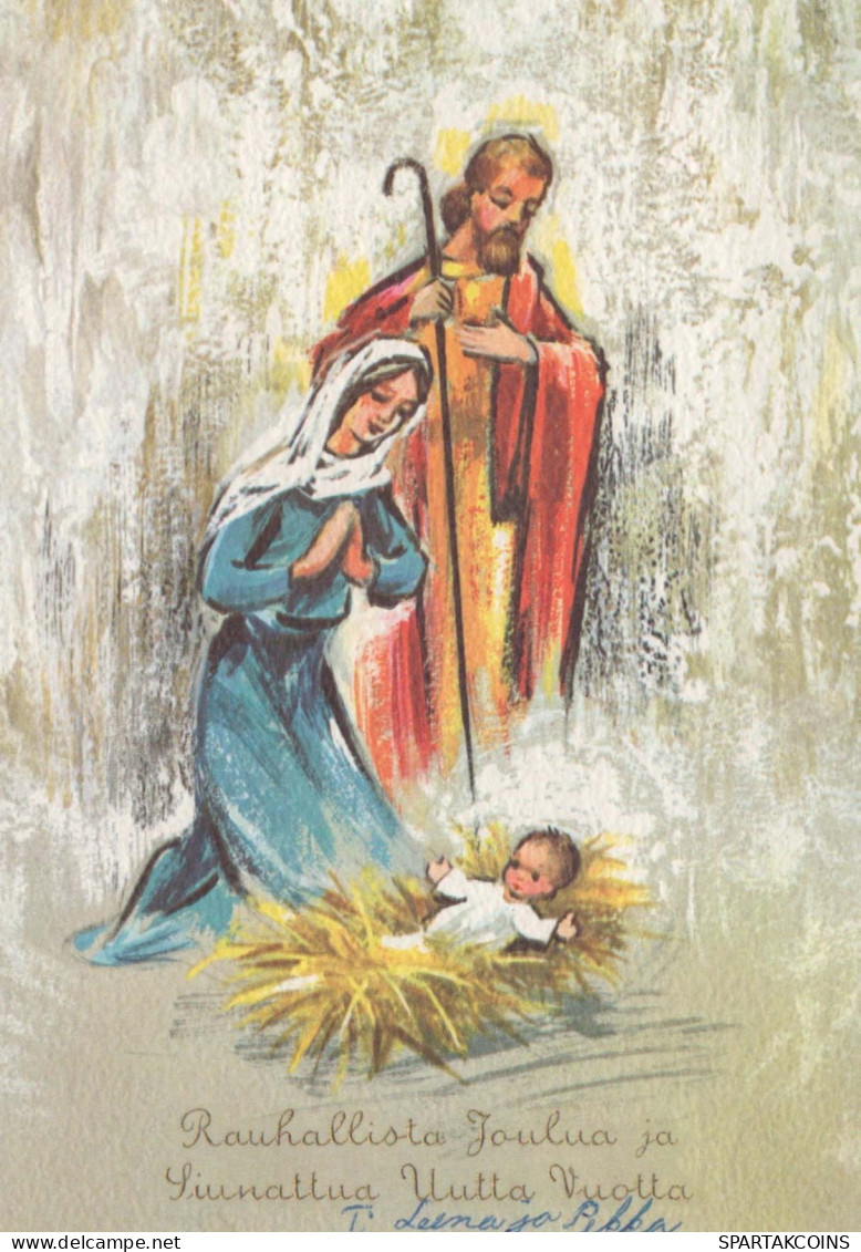 Vierge Marie Madone Bébé JÉSUS Noël Religion Vintage Carte Postale CPSM #PBB772.FR - Vergine Maria E Madonne