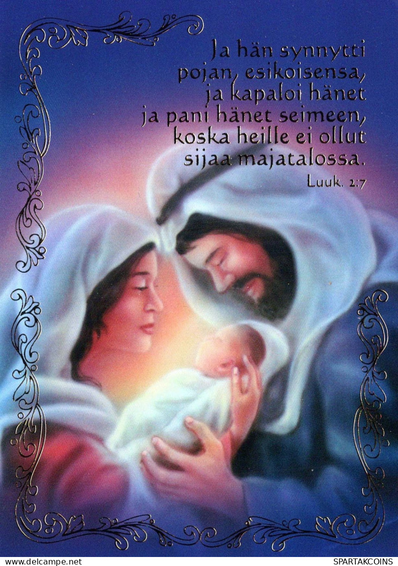 Vierge Marie Madone Bébé JÉSUS Religion Christianisme Vintage Carte Postale CPSM #PBA472.FR - Vierge Marie & Madones