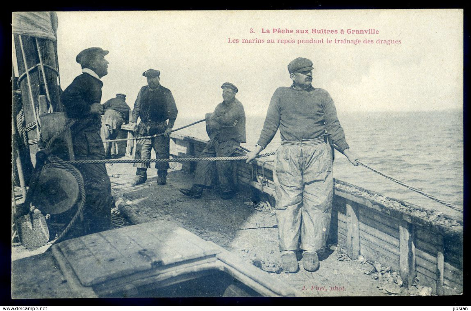 Cpa Du 50 à Granville La Peche Aux Huitres -- Les Marins Au Repos Pendant Le Traînage Des Dragues    MAI24-01 - Granville