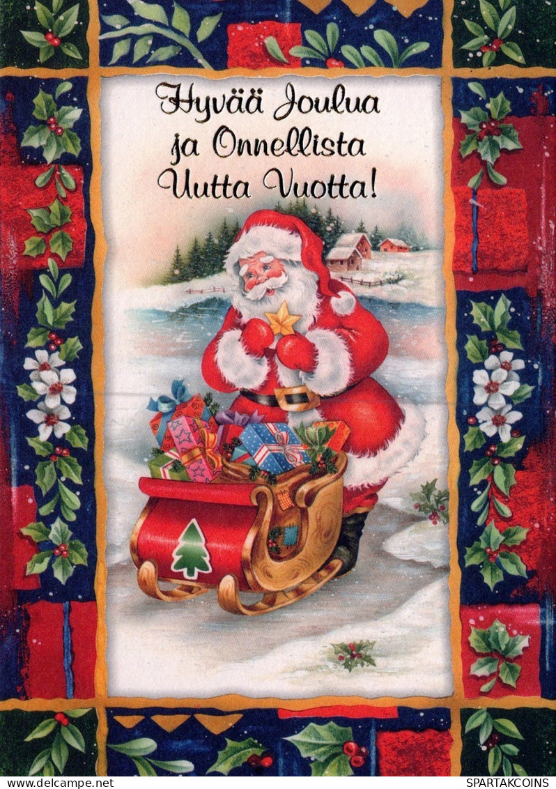 BABBO NATALE Natale Vintage Cartolina CPSM #PAK772.IT - Santa Claus