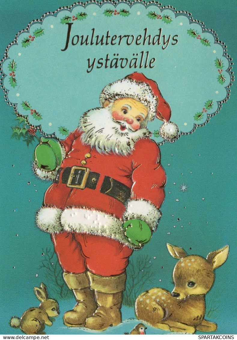 BABBO NATALE Natale Vintage Cartolina CPSM #PAJ665.IT - Santa Claus