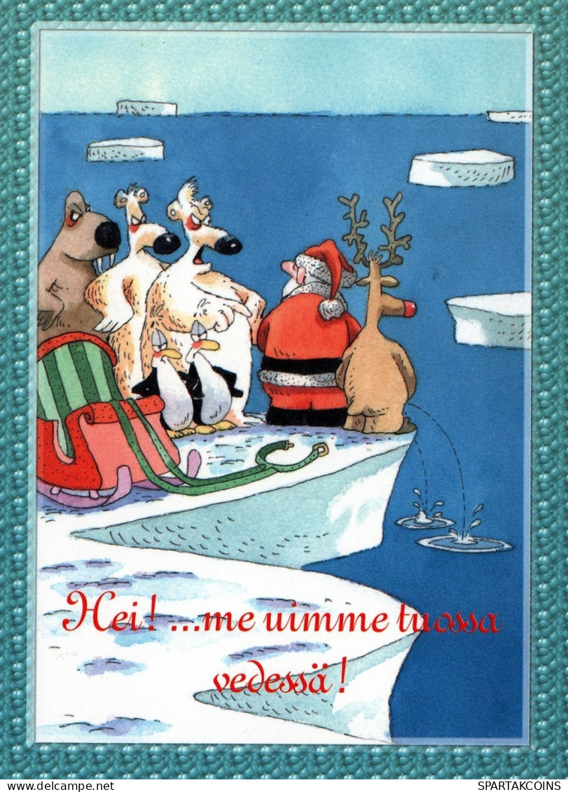 BABBO NATALE Natale Vintage Cartolina CPSM #PAJ942.IT - Santa Claus