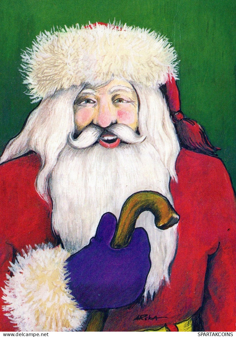 BABBO NATALE Natale Vintage Cartolina CPSM #PAJ804.IT - Santa Claus
