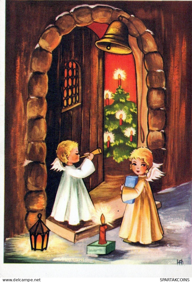 ANGELO Buon Anno Natale Vintage Cartolina CPSM #PAH129.IT - Engel
