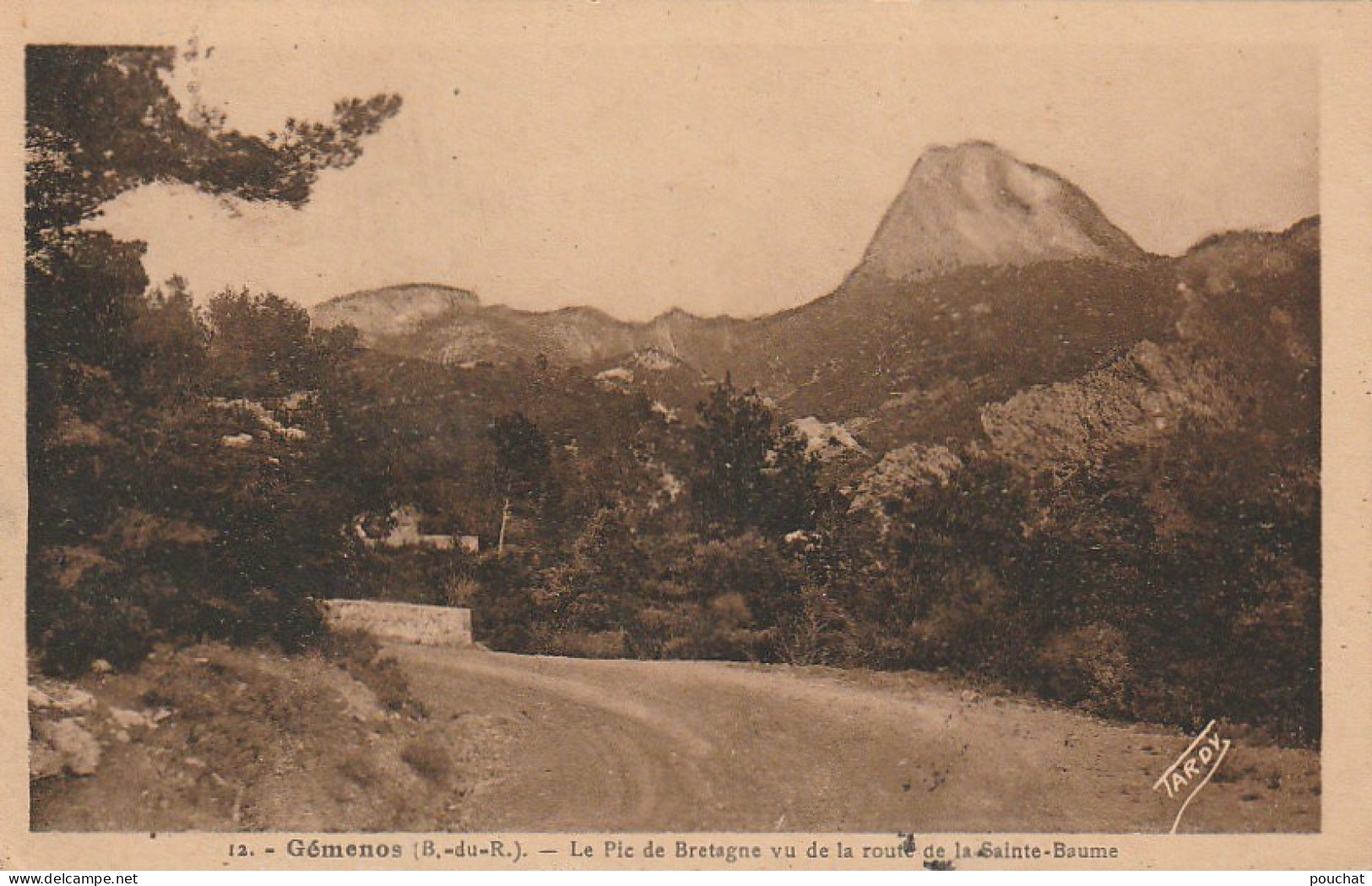 PE 1-(13) GEMENOS - LE PIC DE BRETAGNE VU DE LA ROUTE DE LA SAINTE BAUME  - 2 SCANS - Other & Unclassified