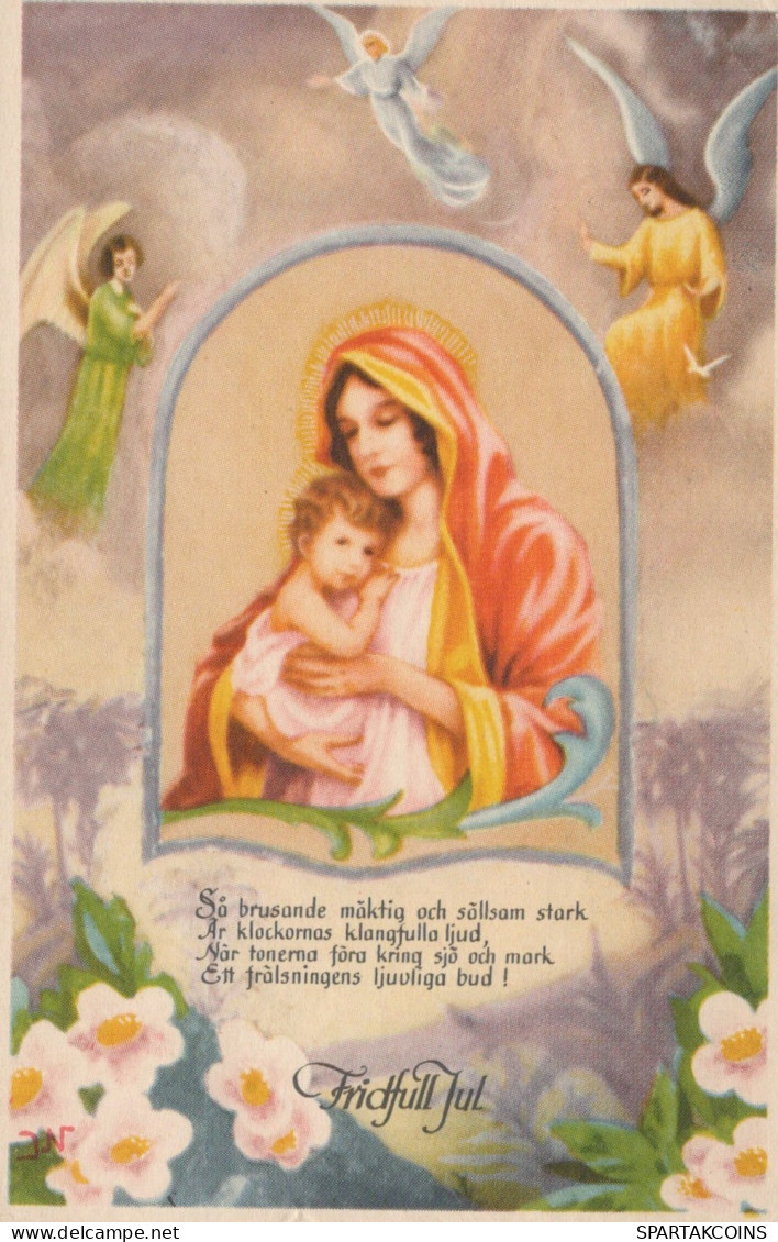 ANGELO Buon Anno Natale Vintage Cartolina CPSMPF #PAG754.IT - Anges