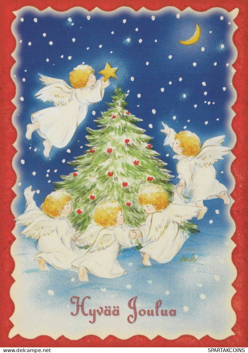 ANGELO Buon Anno Natale Vintage Cartolina CPSM #PAH454.IT - Angels