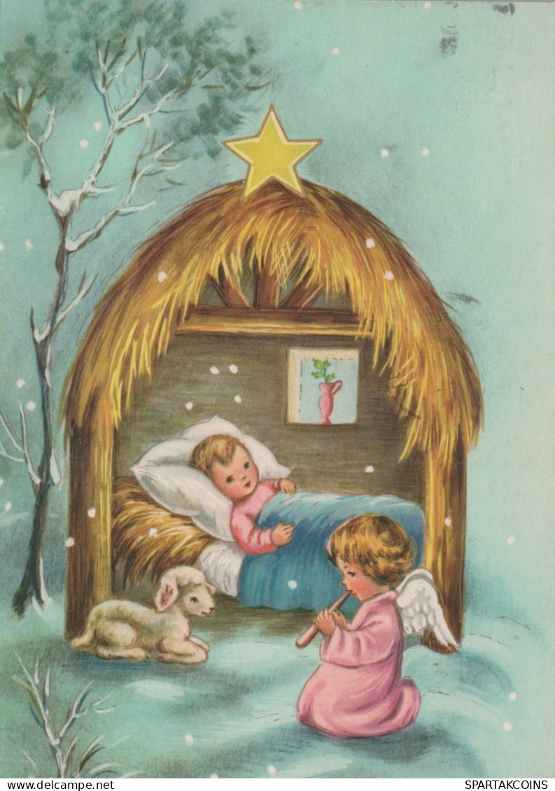 ANGELO Buon Anno Natale Vintage Cartolina CPSM #PAH756.IT - Engel