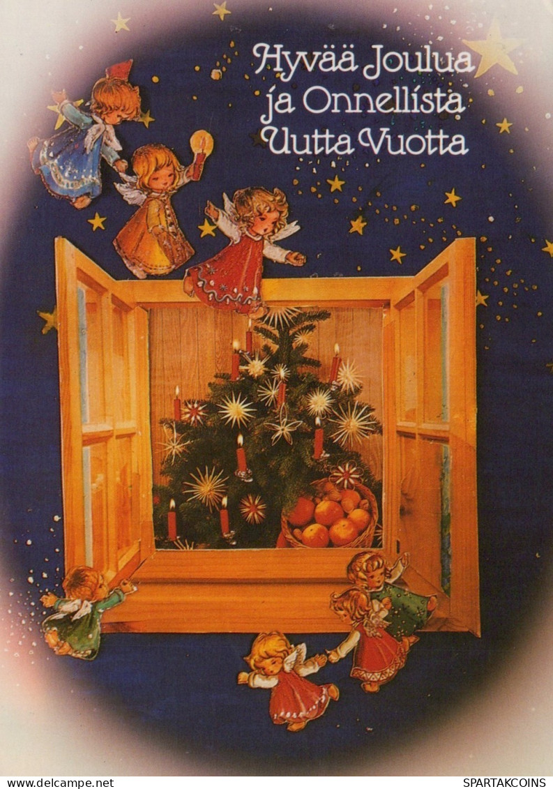 ANGELO Buon Anno Natale Vintage Cartolina CPSM #PAG880.IT - Angels