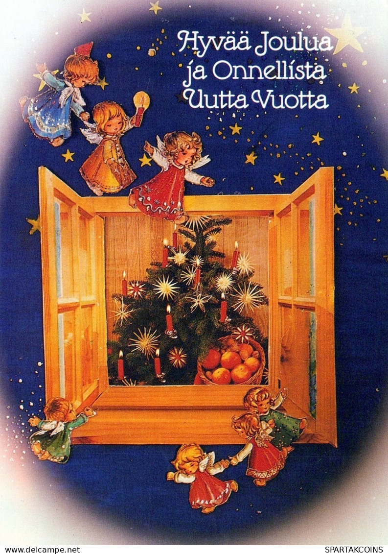 ANGELO Buon Anno Natale Vintage Cartolina CPSM #PAG880.IT - Angels