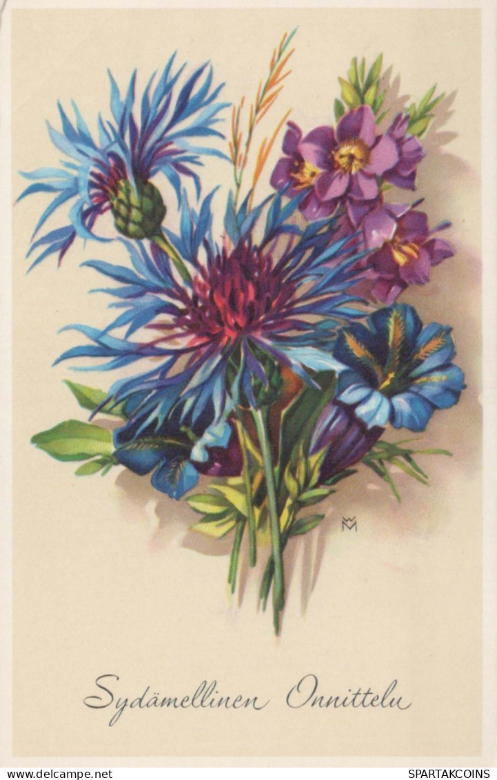 FLOWERS Vintage Postcard CPSMPF #PKG037.GB - Flowers