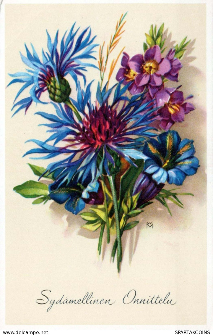 FLOWERS Vintage Postcard CPSMPF #PKG037.GB - Fleurs