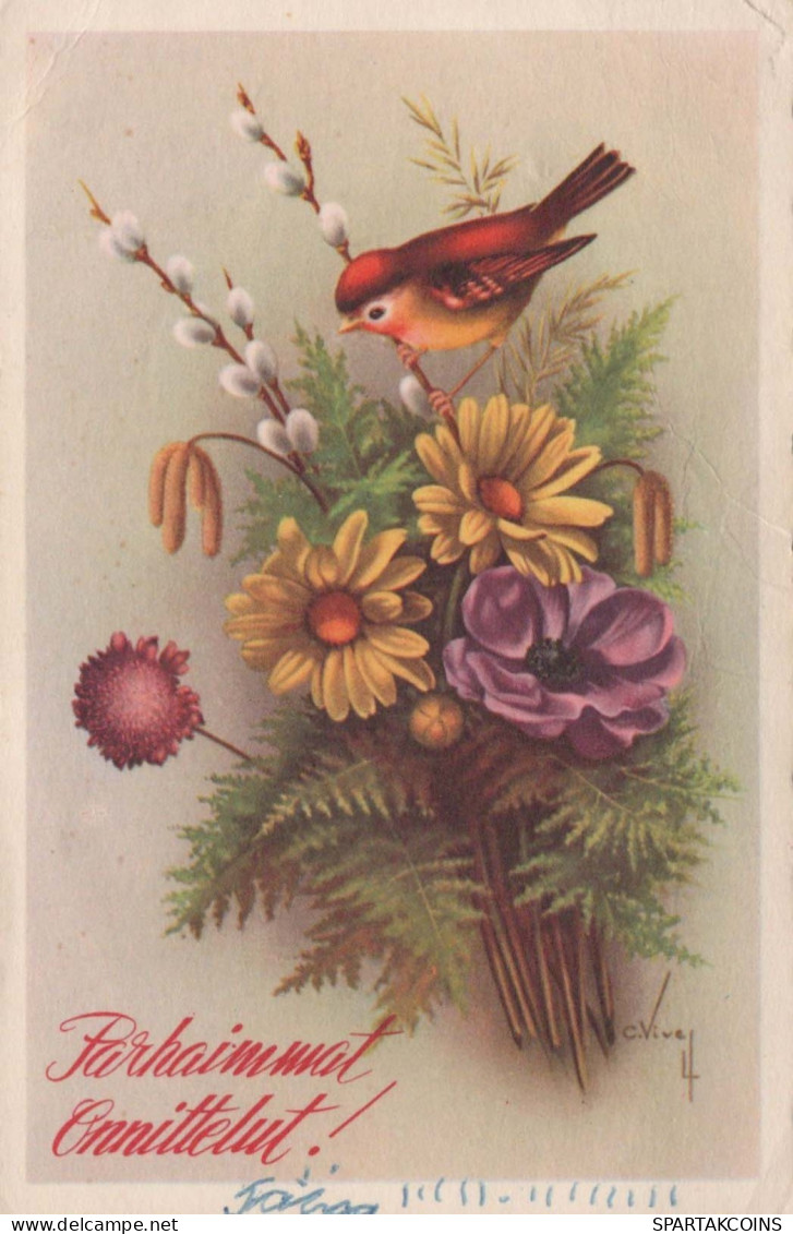 FLOWERS Vintage Postcard CPSMPF #PKG097.GB - Fleurs