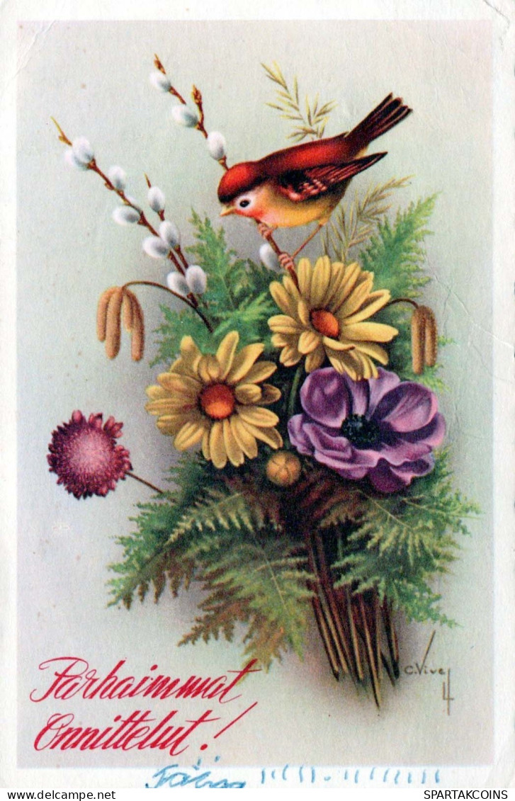 FLOWERS Vintage Postcard CPSMPF #PKG097.GB - Blumen