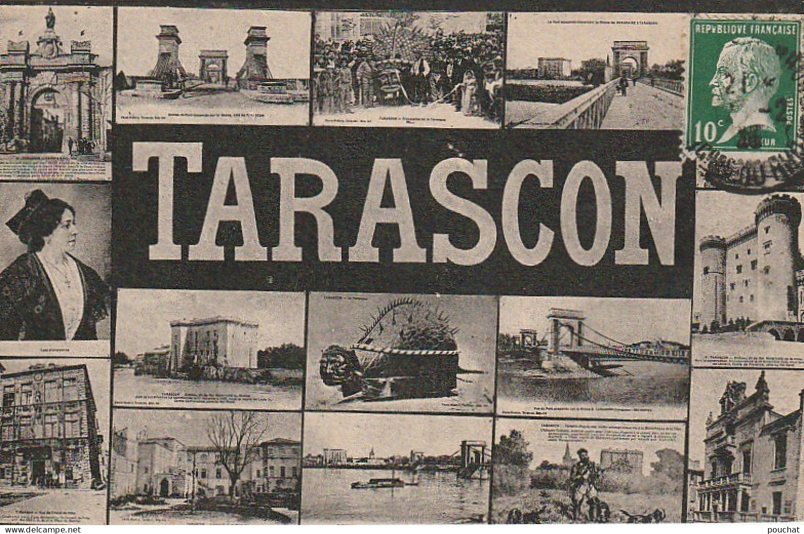 PE 1-(13) TARASCON - CARTE MULTIVUES - 2 SCANS - Tarascon