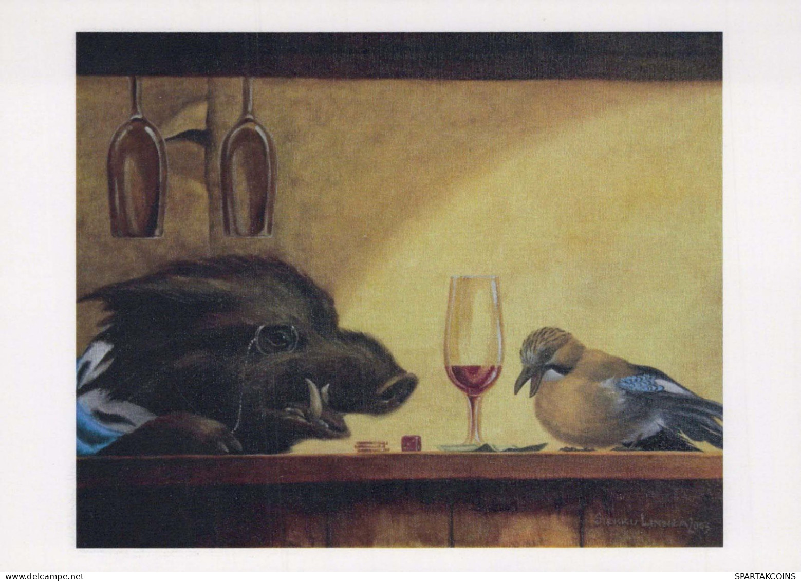 PIGS Animals Vintage Postcard CPSM #PBR742.GB - Schweine