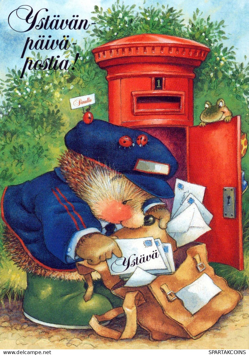 HEDGEHOG Animals Vintage Postcard CPSM #PBR220.GB - Other & Unclassified