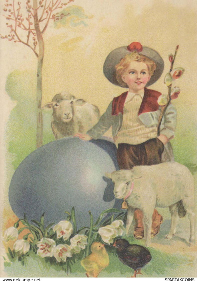 EASTER CHILDREN EGG Vintage Postcard CPSM #PBO285.GB - Easter