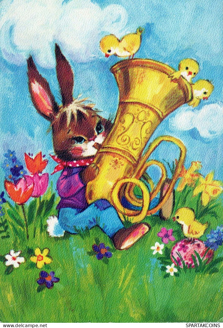 EASTER RABBIT Vintage Postcard CPSM #PBO476.GB - Easter