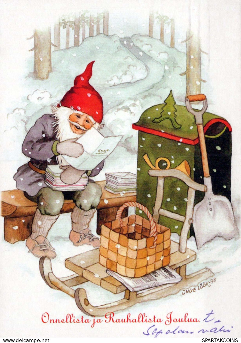 SANTA CLAUS Happy New Year Christmas Vintage Postcard CPSM #PBL424.GB - Santa Claus