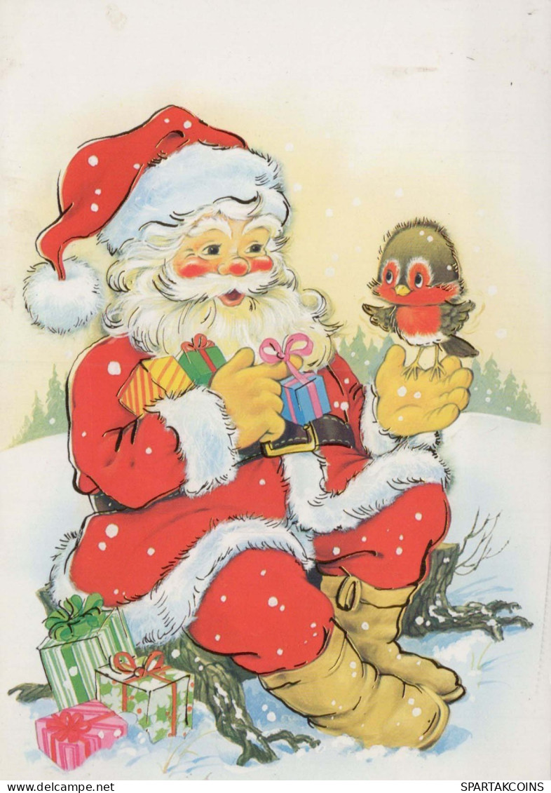 SANTA CLAUS Happy New Year Christmas Vintage Postcard CPSM #PBL361.GB - Santa Claus