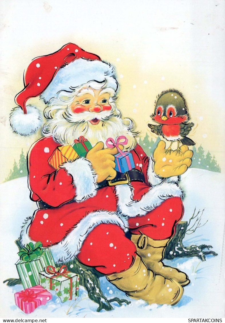 SANTA CLAUS Happy New Year Christmas Vintage Postcard CPSM #PBL361.GB - Kerstman