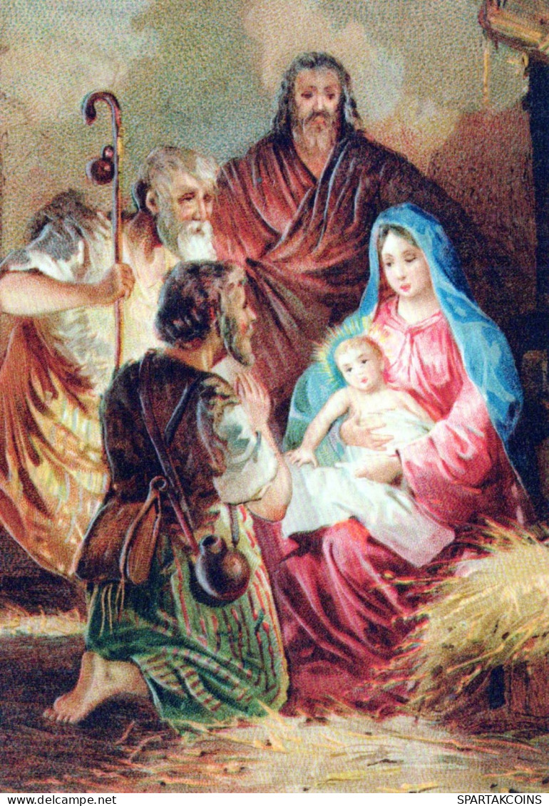 Virgen Mary Madonna Baby JESUS Christmas Religion Vintage Postcard CPSM #PBB895.GB - Vierge Marie & Madones