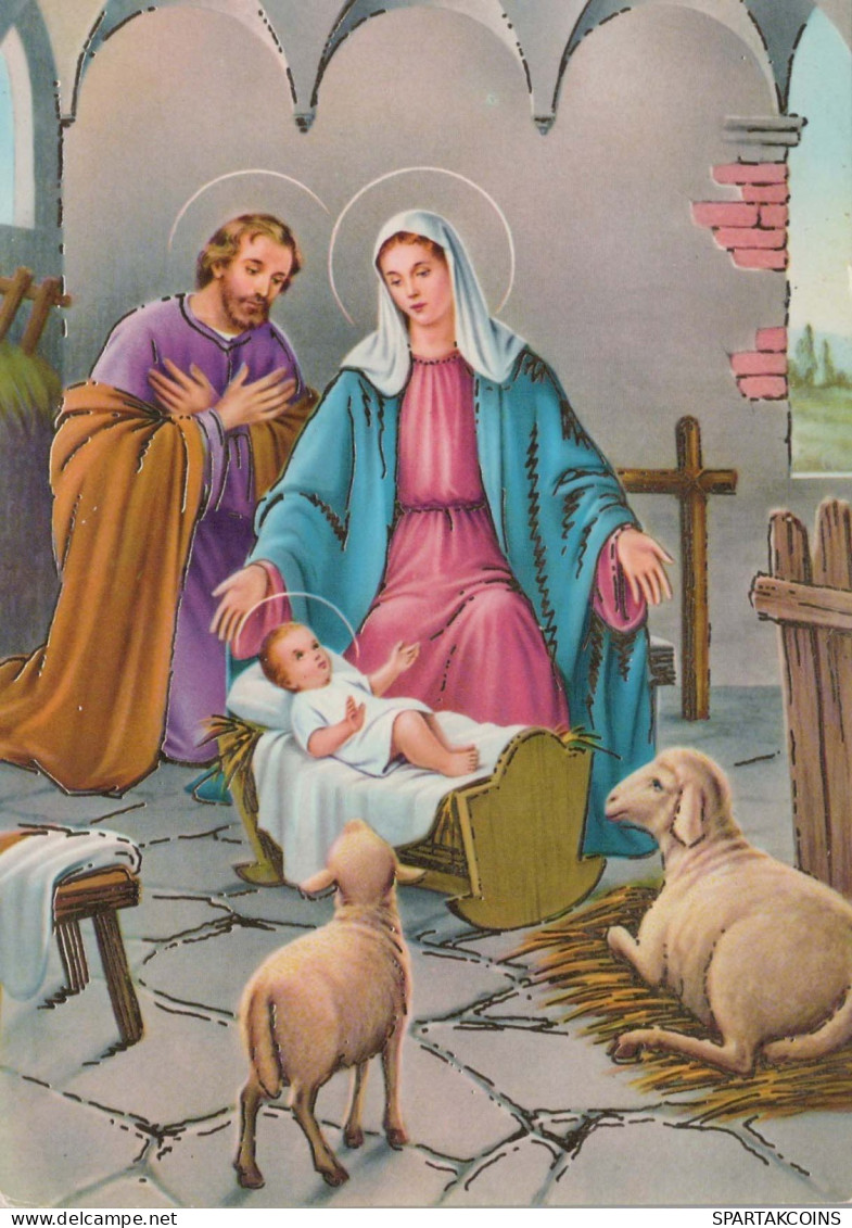 Virgen Mary Madonna Baby JESUS Christmas Religion Vintage Postcard CPSM #PBB769.GB - Vierge Marie & Madones