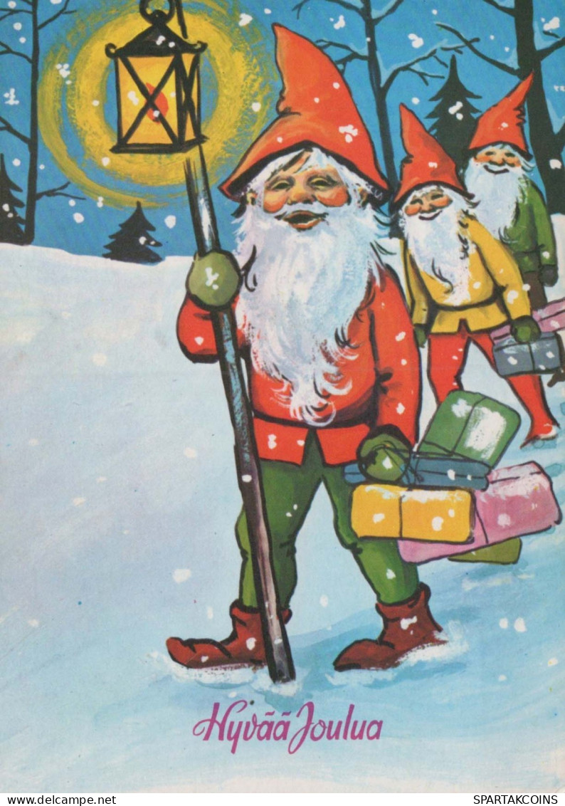 SANTA CLAUS Happy New Year Christmas Vintage Postcard CPSM #PBL239.GB - Santa Claus