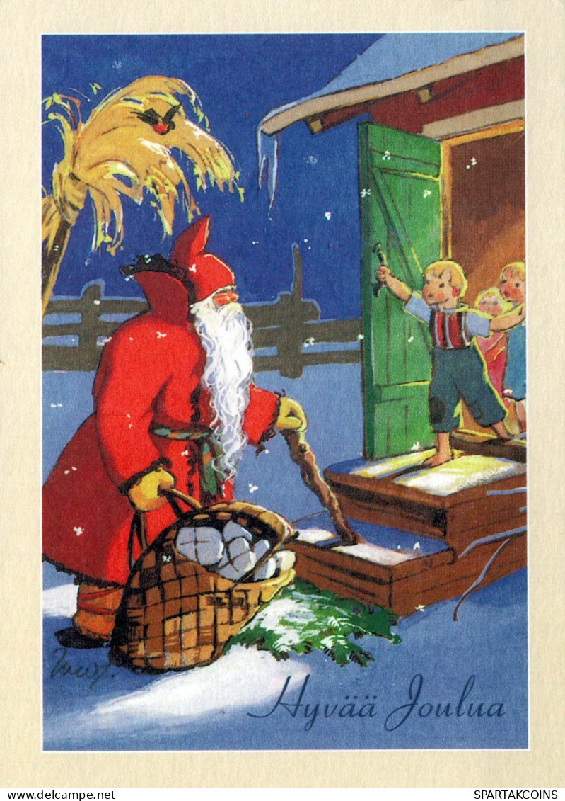 SANTA CLAUS Happy New Year Christmas Vintage Postcard CPSM #PBL103.GB - Santa Claus