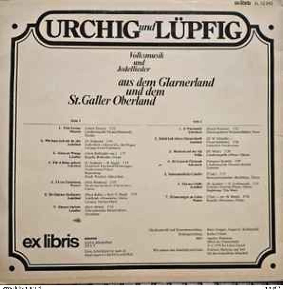 Various - Volksmusik Und Jodellieder Aus Dem Glarnerland Und Dem St. Galler Oberland (LP, Comp) - Country En Folk