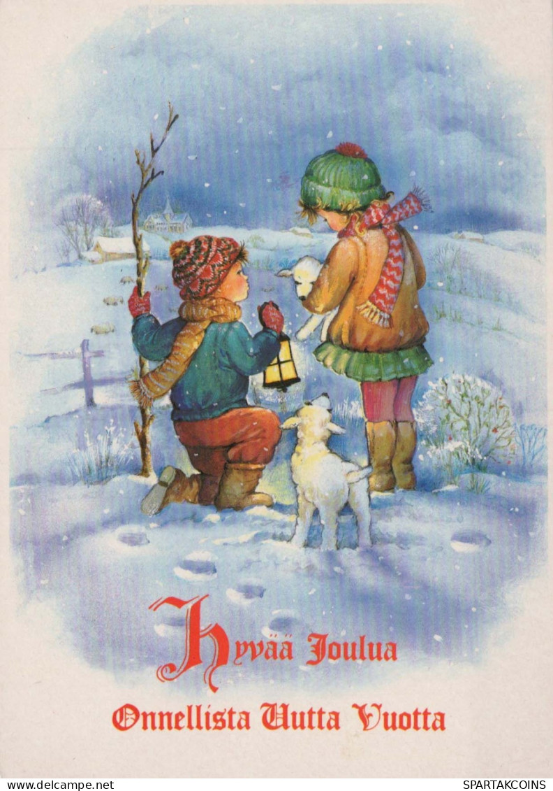 Happy New Year Christmas CHILDREN Vintage Postcard CPSM #PAY767.GB - Anno Nuovo