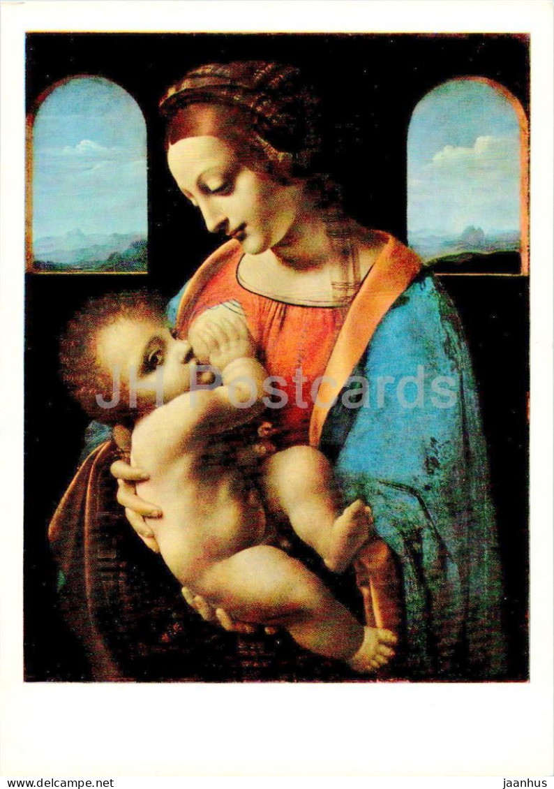 Painting By Leonardo Da Vinci - Madonna Litta - Italian Art - 1972 - Russia USSR - Unused - Peintures & Tableaux