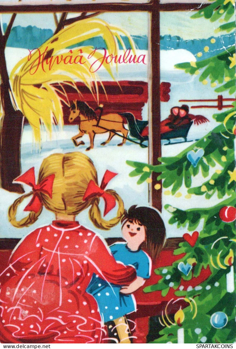 Happy New Year Christmas CHILDREN Vintage Postcard CPSM #PAY245.GB - Anno Nuovo