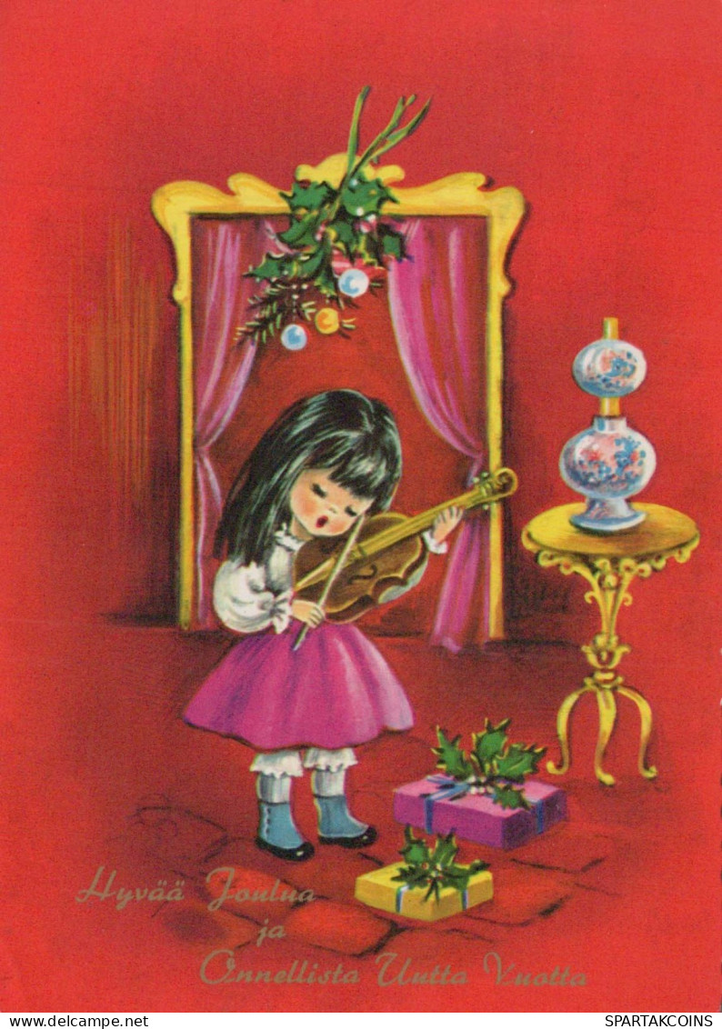 Happy New Year Christmas CHILDREN Vintage Postcard CPSM #PAW675.GB - Anno Nuovo