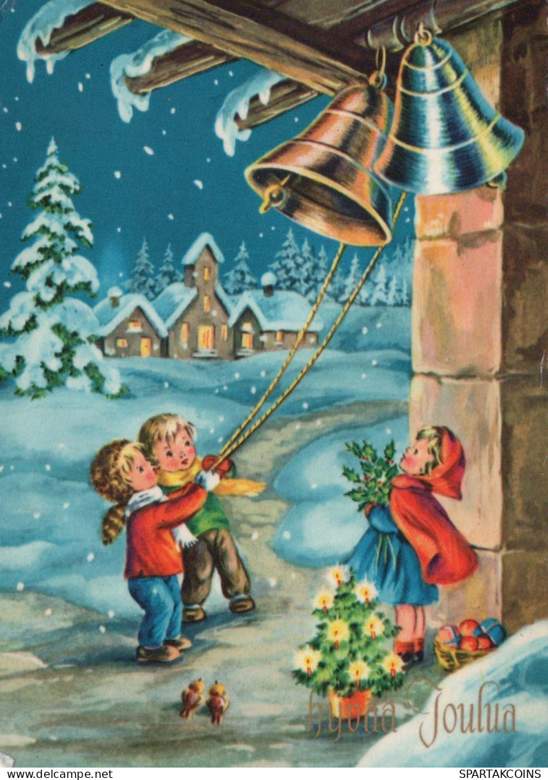 Happy New Year Christmas CHILDREN Vintage Postcard CPSM #PAW991.GB - Anno Nuovo