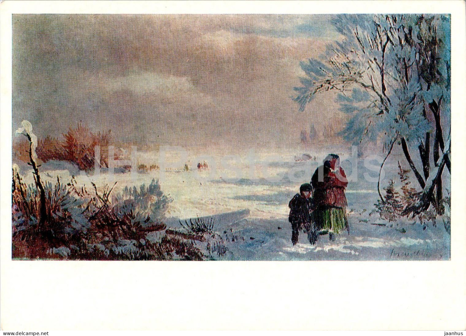 Painting By F. Vasilyev - Thaw - Winter - Russian Art - 1975 - Russia USSR - Unused - Peintures & Tableaux