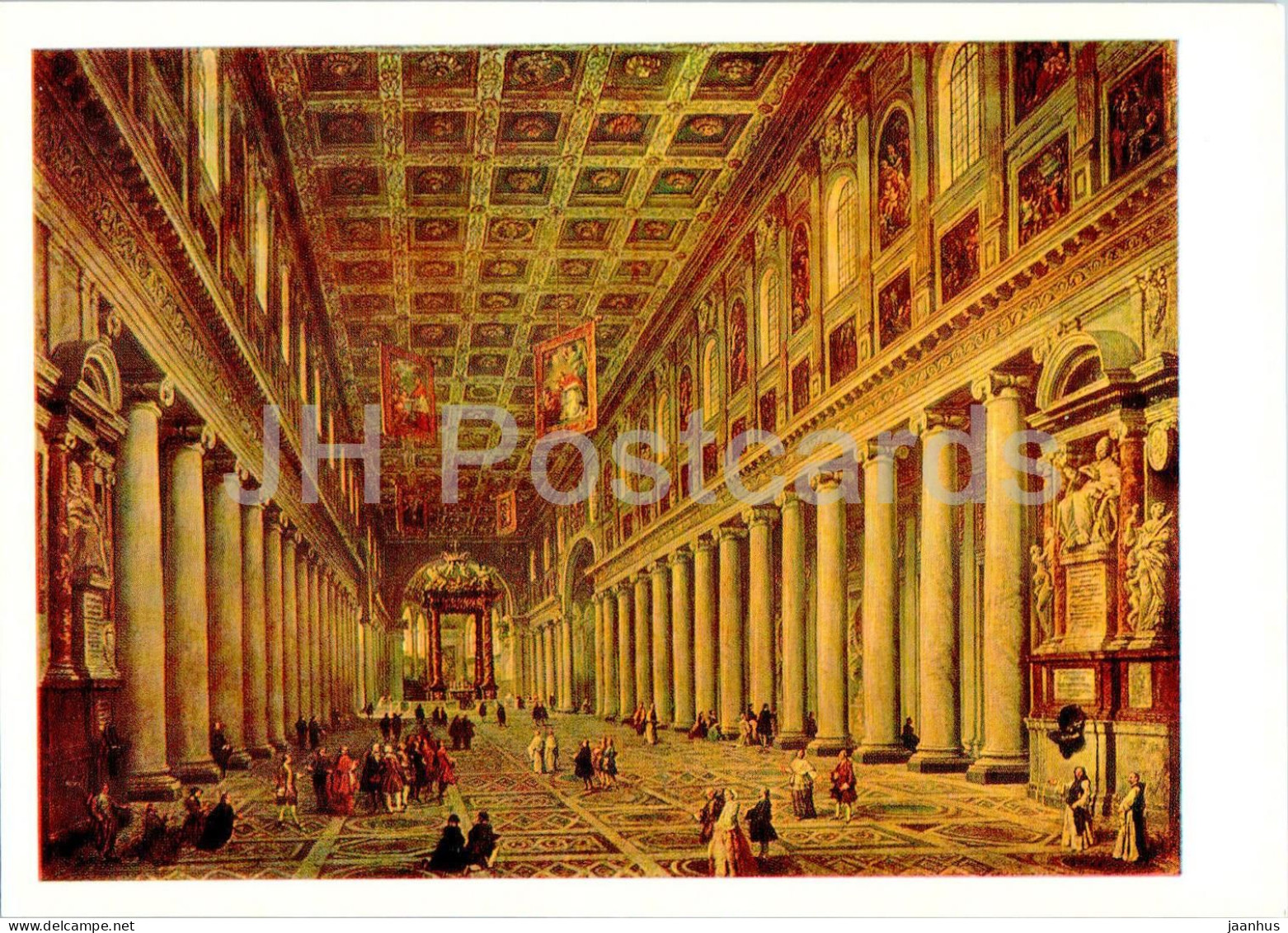 Painting By Giovanni Paolo Panini - Interior View Of The Church In Rome - Italian Art - 1985 - Russia USSR - Unused - Paintings