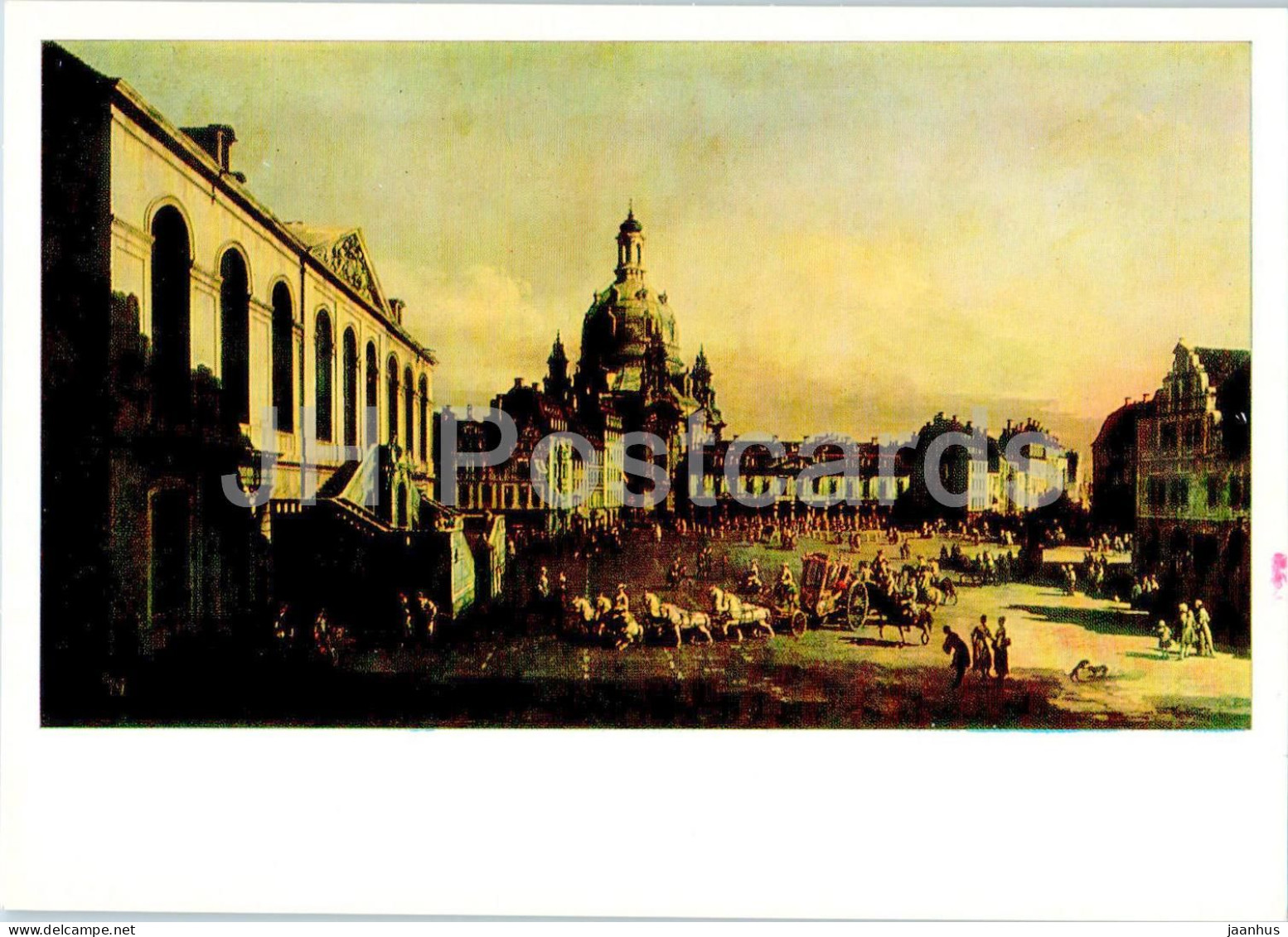 Painting By Bernardo Bellotto - New Market Place In Dresden - Italian Art - 1985 - Russia USSR - Unused - Peintures & Tableaux