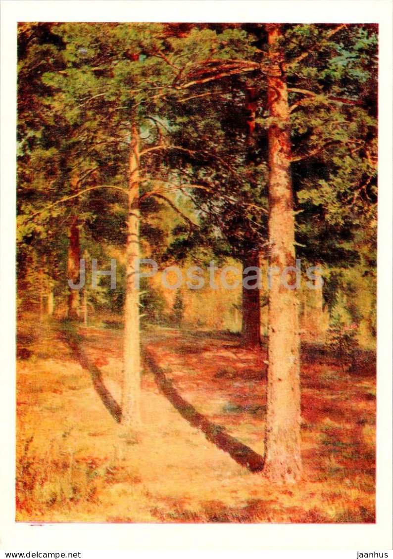 Painting By I. Shishkin - Pine Trees Illuminated By The Sun - Russian Art - 1979 - Russia USSR - Unused - Paintings