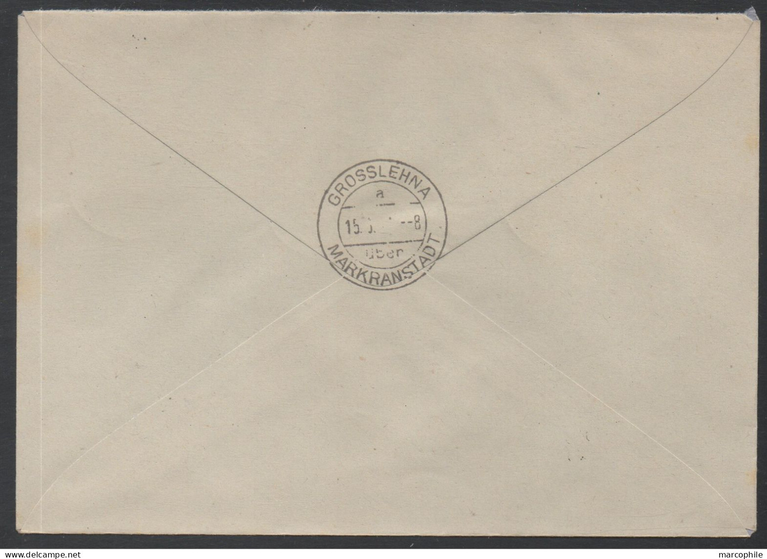 ROTHENBURG - SAALE - III REICH / 1944  Mi # 834/5 & 841 BOGENRAND  AUF R-BRIEF ==> GROSSLEHNA  (ref 8168) - Briefe U. Dokumente