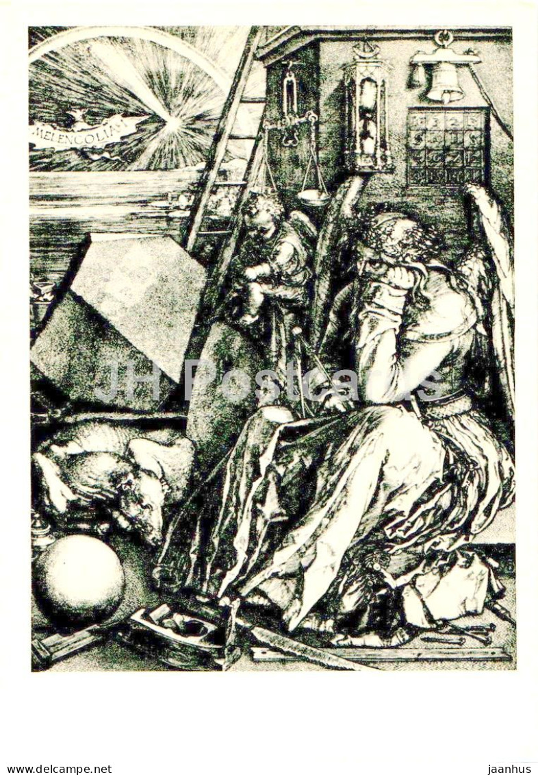 Print By Albrecht Durer - Melancolia I - German Art - 1967 - Russia USSR - Unused - Autres & Non Classés