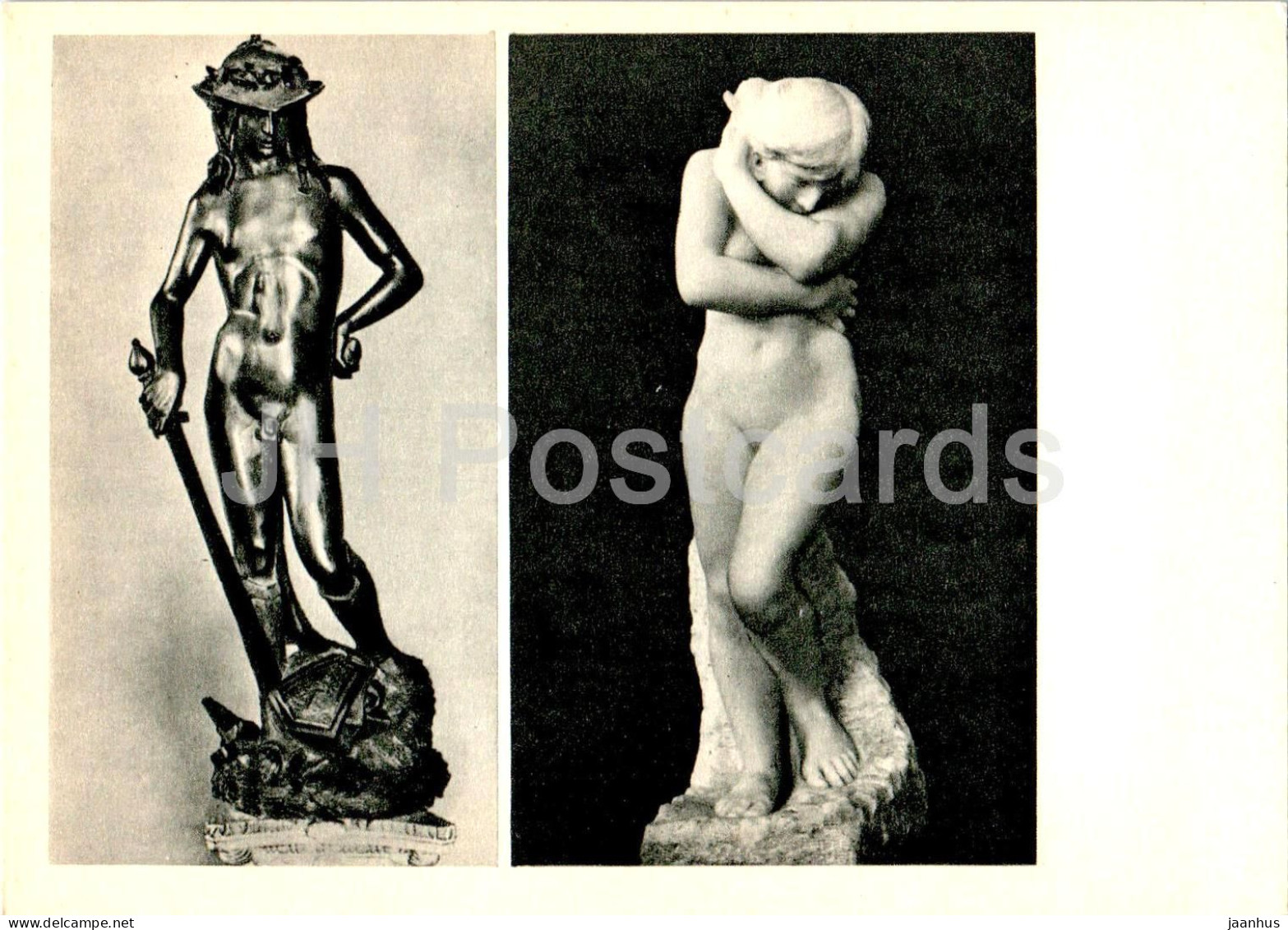 Sculpture By Donatello - David - Auguste Rodin - Eva - Italian , French Art - 1967 - Russia USSR - Unused - Sculpturen