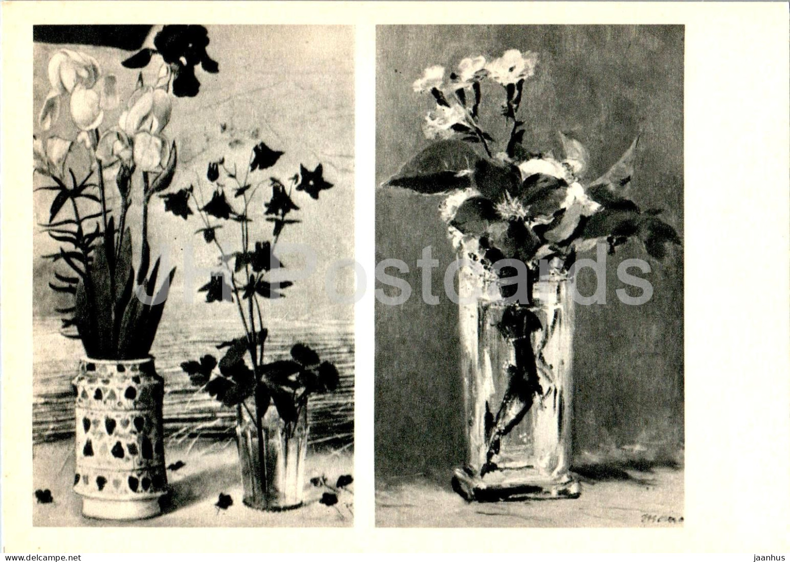 Painting By Edouard Manet - Portinari - Carnations And Clematis - Flowers - French Art - 1967 - Russia USSR - Unused - Malerei & Gemälde